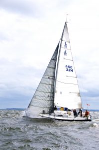 The crew of Young American overcame electrical issues to finish fourth in their 10-boat class in the Vineyard Race. 