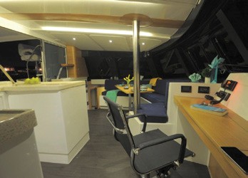 Alpha 42 Catamaran nav station