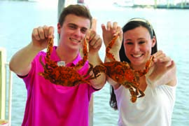 Whether you catch them yourself or order them in a waterfront eatery, be sure to savor some Chesapeake blue crabs. Photo courtesy Chesapeake Bay Outfitters/CBMM