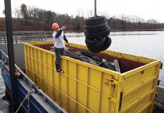 To date, Clean The Bay has removed more than 1,400 tons of debris from Rhode Island shorelines, and is currently working in Southeastern Connecticut. © cleanthebay.us