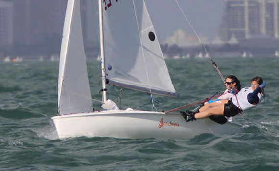 Megan Grapengeter-Rudnick (helm) and Abigail Rohman will represent the USA at the ISAF Youth World Championship. © Michael Rudnick