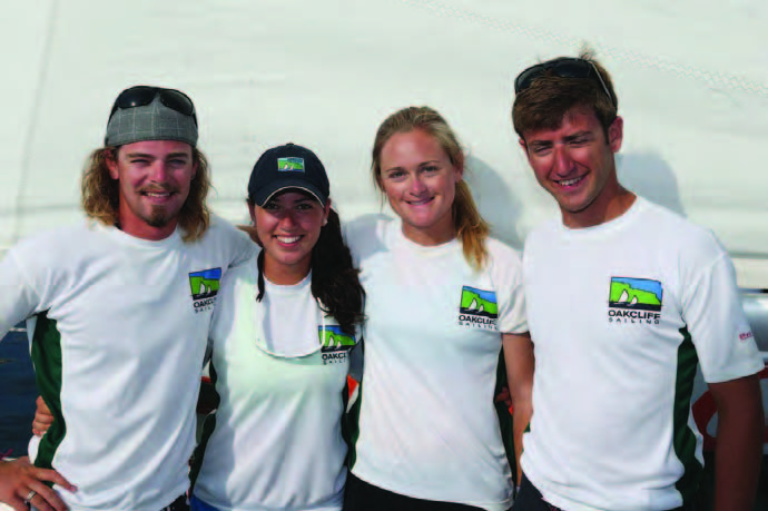 212 Degree Racing’s Jonathan Hammond, Catalina Feder, Madeline Gill and Andries Feder plan to continue rising up in the ISAF Open Match Racing rankings this season. © Maggie Shea