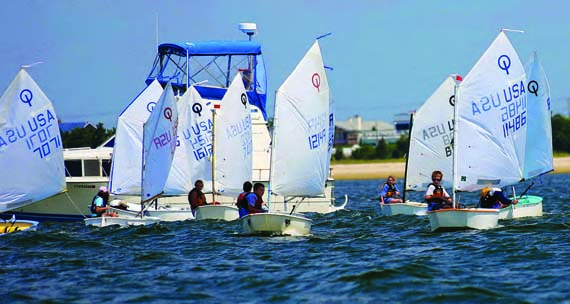 Participants in last year’s Make-A-Wish Junior Sailors Regatta raised more than $36,000 for the Make-A-Wish Foundation of Suffolk County. © Peggy Doherty