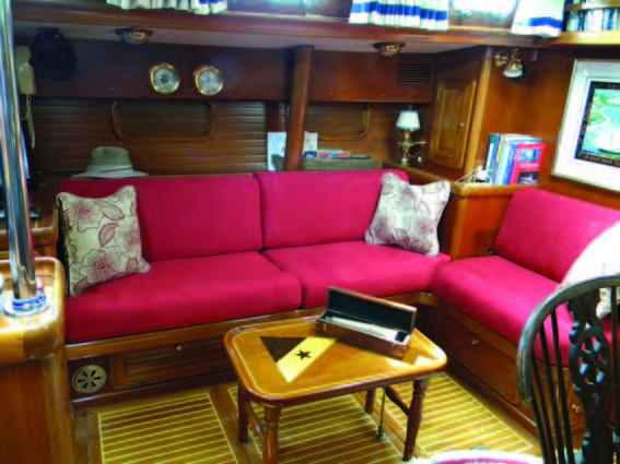 New cushions can transform the appearance of your boat’s interior. © islandnautical.com