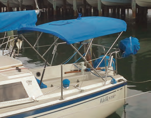 Carefully designed and properly fabricated canvas will add to the enjoyment of your boat. © islandnautical.com