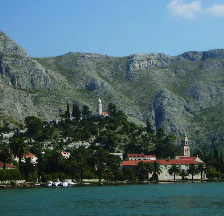 The view from the Sunsail base across the Rijeka Dubrovacka