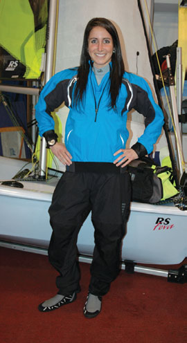 Outer Layer - Spray Gear / Late Spring Early Summer: from bottom to top, Zhik 460 Boot, Gill Pro Salopettes (Zhik Hydrophobic Pants under spray pants), Ronstan Sailing Watch, Gill Pro Top (Spray Top), Zhik Hydrophobic Fleece Top